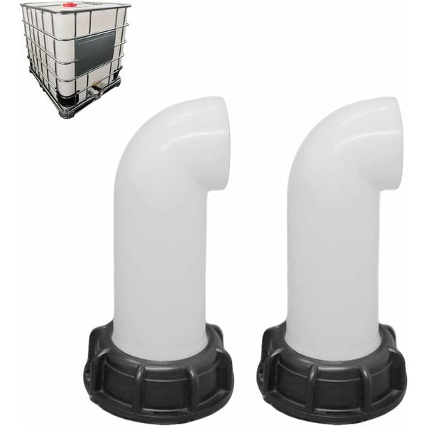 2 Pcs Water Tank Nozzle Valve Ibc Adapter 60Mm For Dead (White) Connectors Valves & Accessories