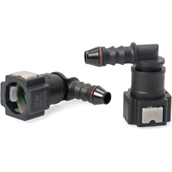 2 Pcs Car Fuel Line Connector 90 Degree Quick Plastic 7.89Mm Id6 Other Auto Tools & Supplies
