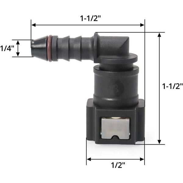 2 Pcs Car Fuel Line Connector 90 Degree Quick Plastic 7.89Mm Id6 Other Auto Tools & Supplies