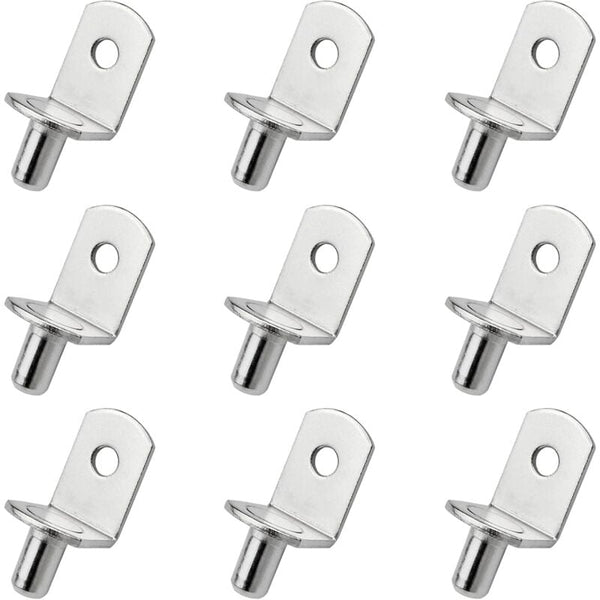 25 Pack L Shaped Shelf Support Pegs For Cabinets Silver Screws & Bolts