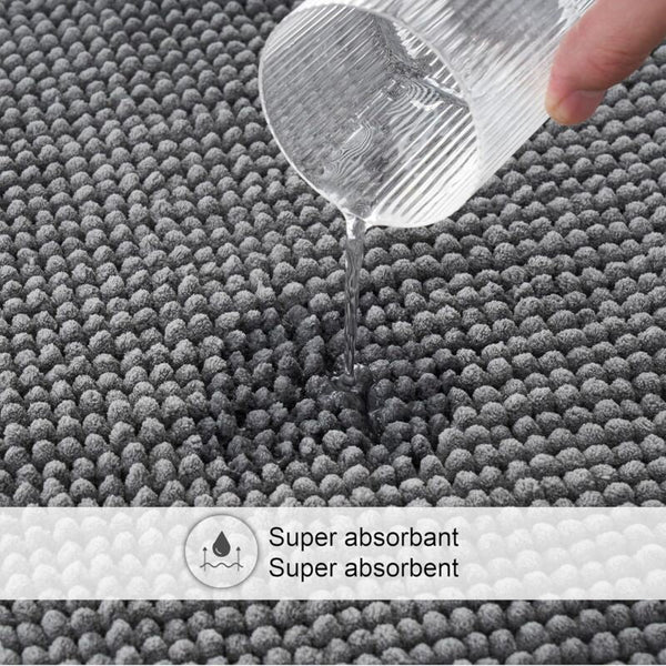Super Absorbent Non Slip Chenille Bath Mat Machine Washable 40X60cm Bath Mats Rugs & Toilet Covers