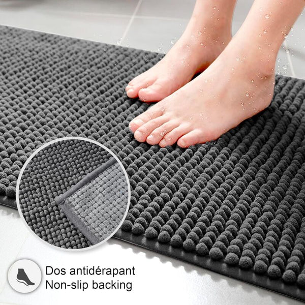 Super Absorbent Non Slip Chenille Bath Mat Machine Washable 40X60cm Bath Mats Rugs & Toilet Covers
