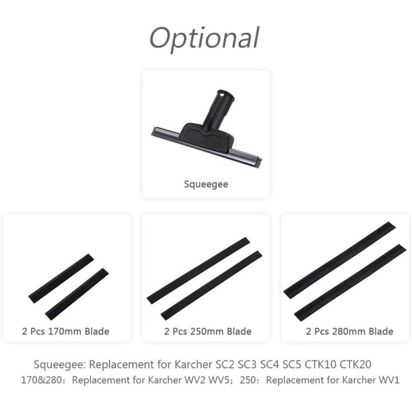 2 Pcs 280Mm Vacuum Cleaner Replacement Cleaning Blades Rubber Squeegee Accessory Refill For Vacuum Cleaner Parts