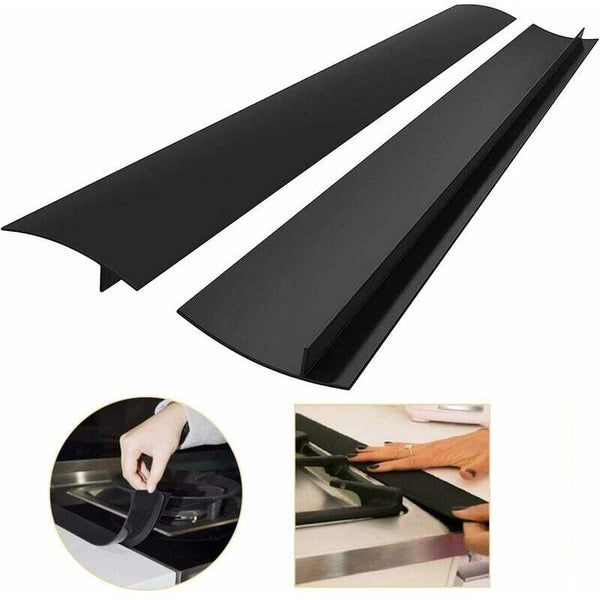 2 Pack 25''/63Cm Kitchen Countertop Edging Strips Silicone Stove Gap Cover Long Filler Seal For Sealing Edge & Corner Guards