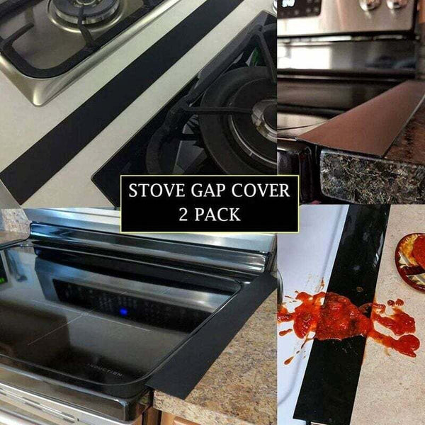 2 Pack 25''/63Cm Kitchen Countertop Edging Strips Silicone Stove Gap Cover Long Filler Seal For Sealing Edge & Corner Guards