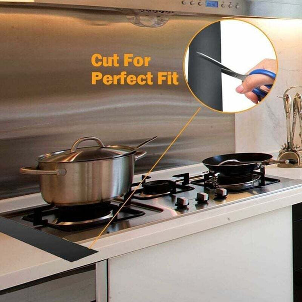 2 Pack 25''/63Cm Kitchen Countertop Edging Strips Silicone Stove Gap Cover Long Filler Seal For Sealing Edge & Corner Guards