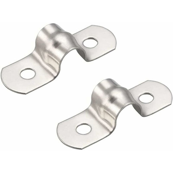 50 Pcs 8Mm Stainless Steel Pipe Clamps U Shape For Rigid Fixing Clamps & Vices