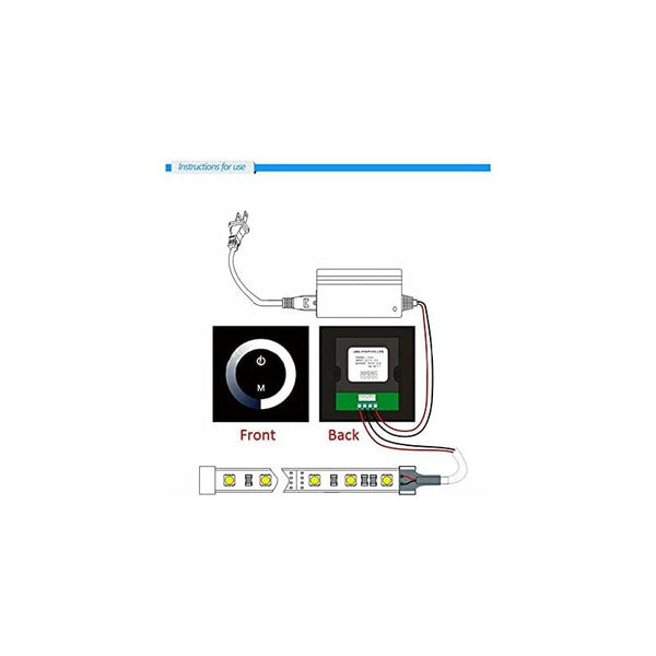 Dimmable Light Led Touch Panel Monochrome Dimming Wall Switch Controller Dc 12V 24V Quiet Electrical Switches & Dimmers