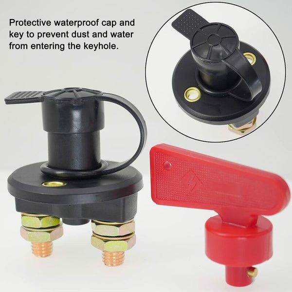 Battery Isolator Switch With 1 Key 12V/24V Automotive Car Cut Off Emergency Power Switches & Controls