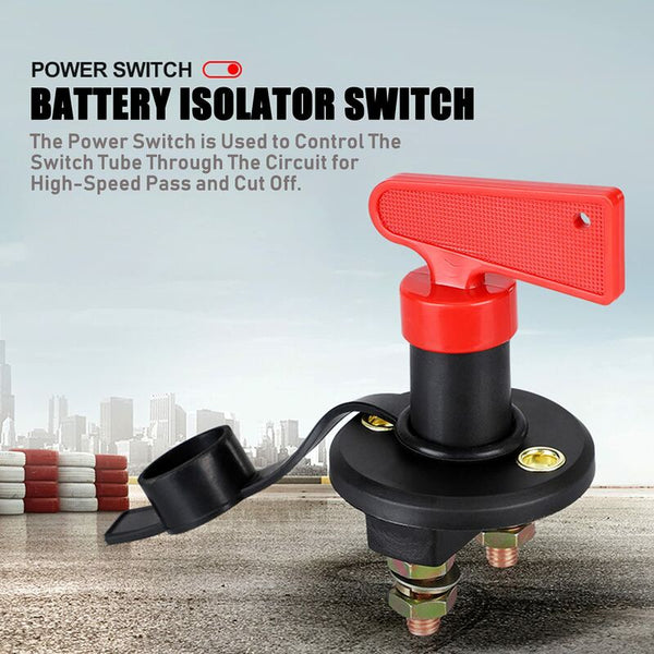 Battery Isolator Switch With 1 Key 12V/24V Automotive Car Cut Off Emergency Power Switches & Controls