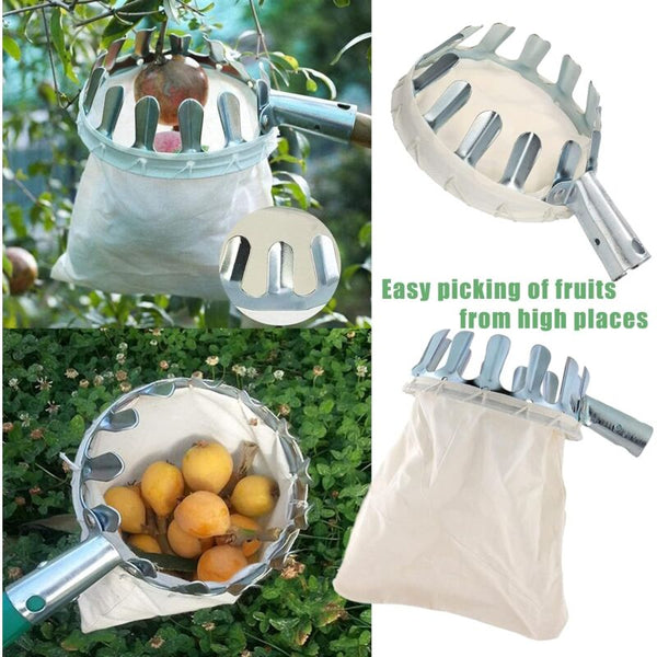 Fruit Picker 1 Collector Metal With Bag Cherry Diameter 16 Cm For Picking Other Garden Hand Tools & Equipment