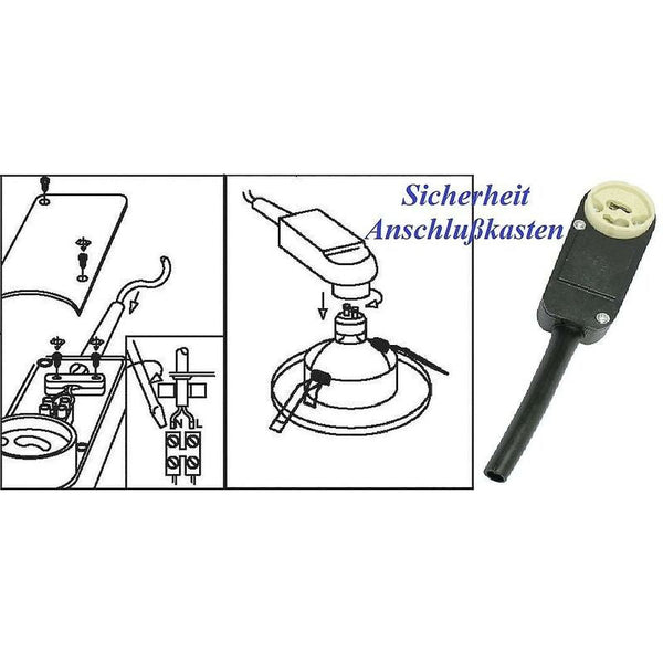 10 Pcs Set Connection Boxes Gu10 Socket For Led And Recessed Halogen Spotlight Light Bulbs