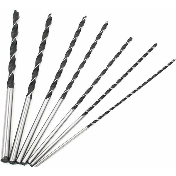 300Mm Extra Long Twist Drill Bit Set 7 Pcs High Carbon Hardened Steel 4 10Mm Wood Drilling Tool Wood Drill Bits
