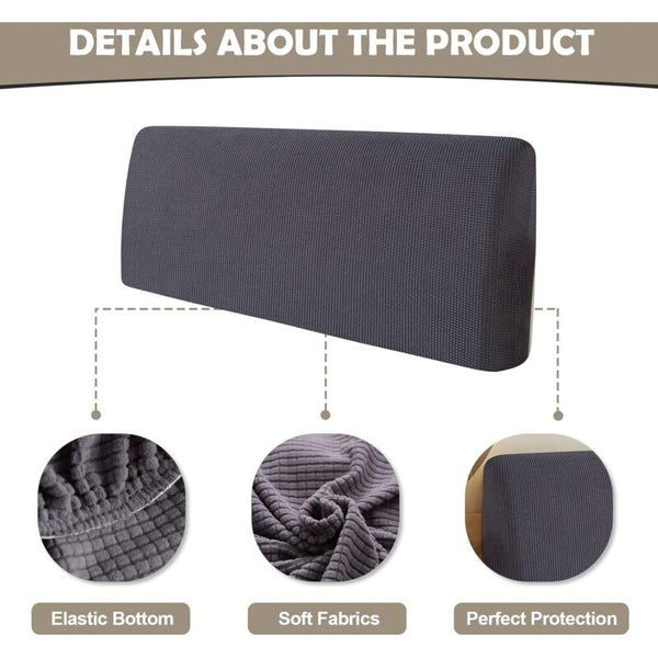 Stretch Headboard Covers Washable Padded Dustproof Jacquard Protective For Single Double King Slipcovers