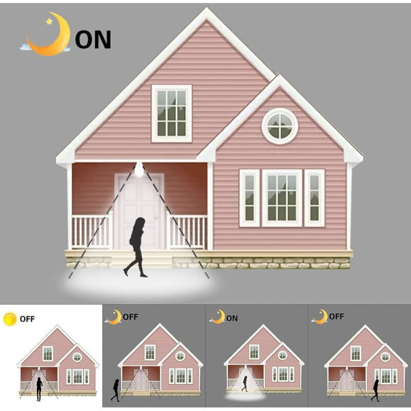 Motion Sensor Bulb B22 Bayonet Led 12W 1020Lm Cool White 6000K Cir 85 Waterproof Ip42 Energy Saving Non Dimmable Smart Light Bulbs