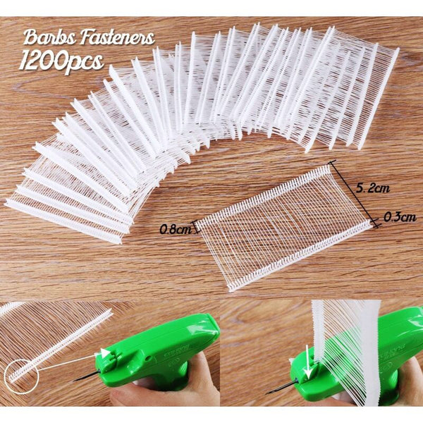 Labeling Machine Price Tag Gun Clothing Brand Labels With 1000 Paddle Threads (White 5Cm) + Spare Needles For Label Printers
