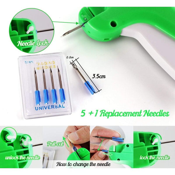 Labeling Machine Price Tag Gun Clothing Brand Labels With 1000 Paddle Threads (White 5Cm) + Spare Needles For Label Printers