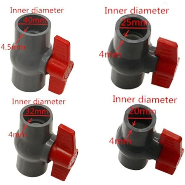 Pvc Ball Valve U Plastic Straight Connectors For Flow Control And Shutoff (I20mm) Other Pump Parts & Accessories