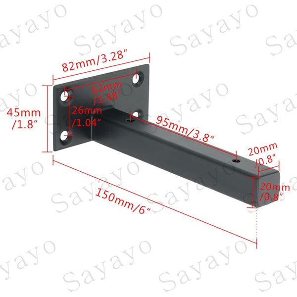 Industrial Shelf Bracket Stainless Steel Wall Mounted Support Metal For Floating Board Concealed Braces & Brackets