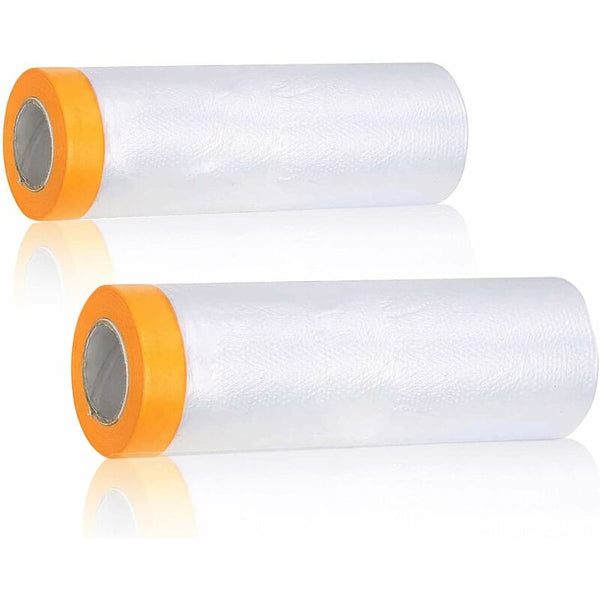 2 Pack Furniture Dustproof Paint Protection Film 3M X 20M & 1.5M Painting Drop Cloths