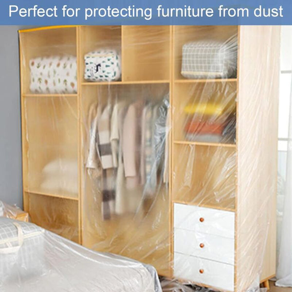 2 Pack Furniture Dustproof Paint Protection Film 3M X 20M & 1.5M Painting Drop Cloths