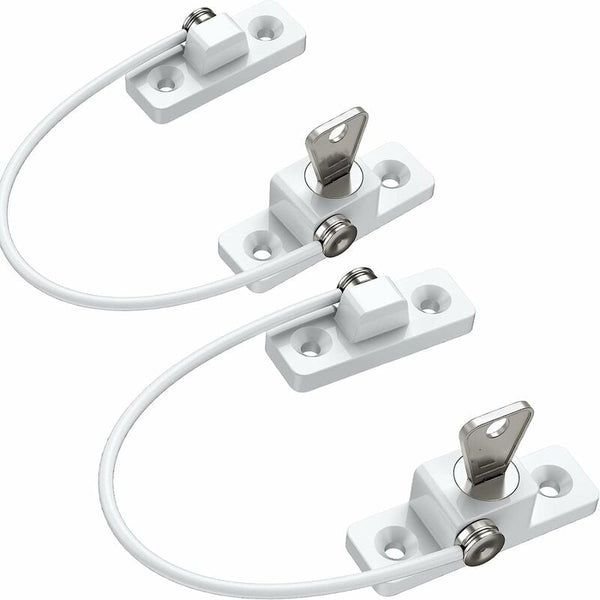 Child Safety 2 Pcs Zinc Alloy Protection Pvc Lock With Screws And Keys Other Window Accessories
