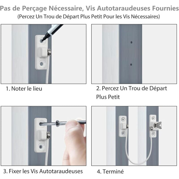 Child Safety 2 Pcs Zinc Alloy Protection Pvc Lock With Screws And Keys Other Window Accessories
