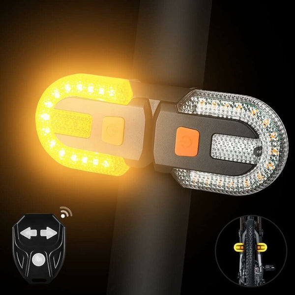 Wireless Bike Tail Light With Turn Signals Rechargeable 5 Modes Lights & Reflectors