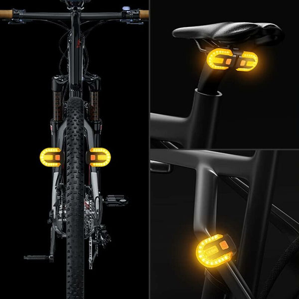 Wireless Bike Tail Light With Turn Signals Rechargeable 5 Modes Lights & Reflectors