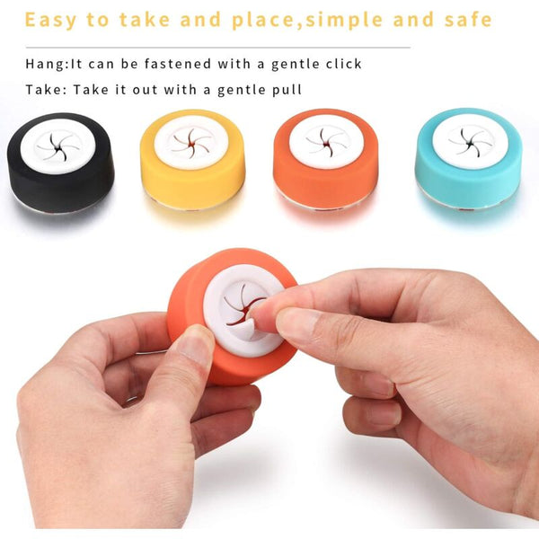 4 Pcs Dishcloth Holders Self Adhesive Bathroom Hooks Round Suction Cup Wall For Kitchen Racks & Holders