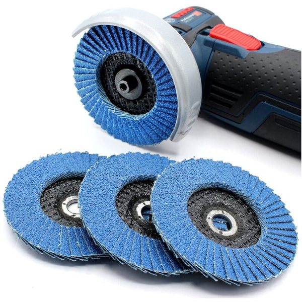 5 Pcs 76 X 10Mm Flap Discs Grit 60 80 120 For 10.8 12V Accessories Stainless Steel Wood Grinders And Grinder Discs