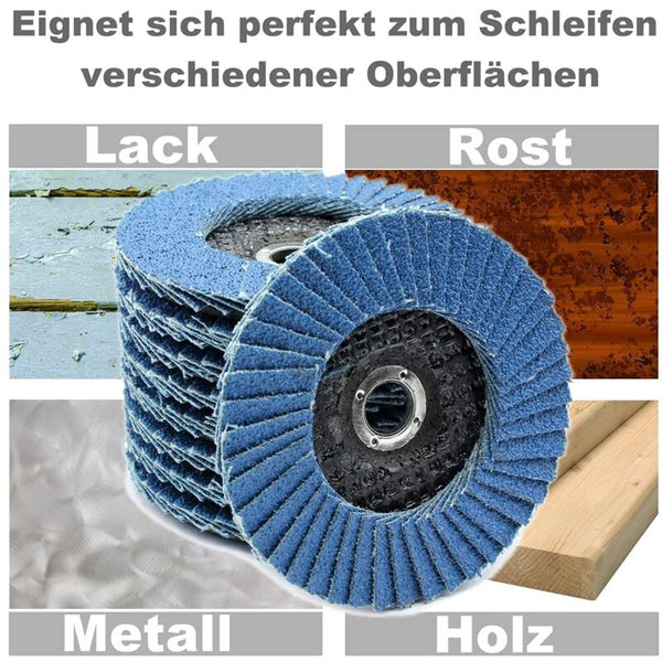 5 Pcs 76 X 10Mm Flap Discs Grit 60 80 120 For 10.8 12V Accessories Stainless Steel Wood Grinders And Grinder Discs