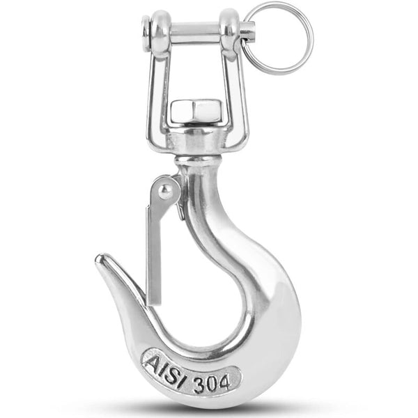 Heavy Duty Lifting Hook Load Towing Chain Safety Winch Trailer Steel Clevis Latch Stainless Lifting Hooks
