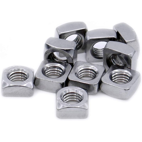 Square Nut M8 (8Mm) (Chamfered) Stainless Steel (A2) (Pack Of 20) Screws & Bolts