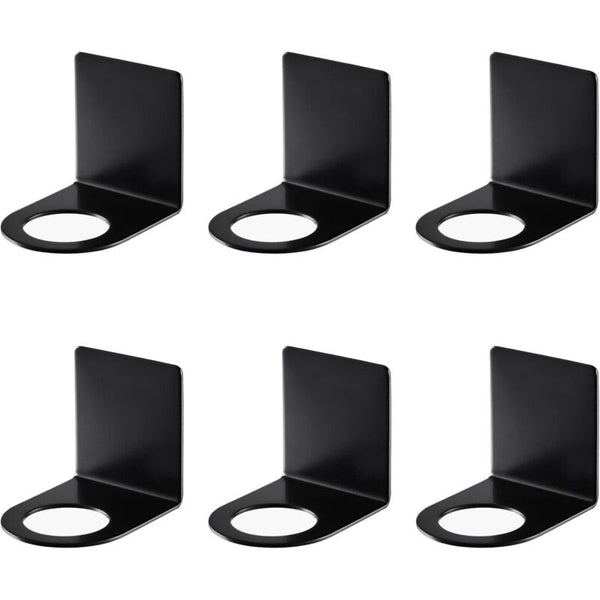 6 Pack Stainless Steel Wall Mounted Dispenser Holders Black Soap Dishes & Dispensers