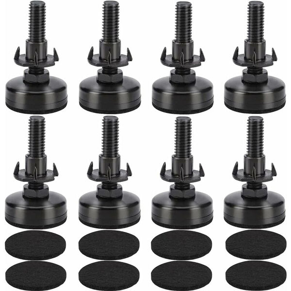 8 Pcs Furniture Straightener Feet Adjusting Screws With Push In Nut For Furniture Parts