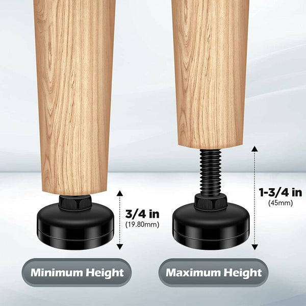 8 Pcs Furniture Straightener Feet Adjusting Screws With Push In Nut For Furniture Parts