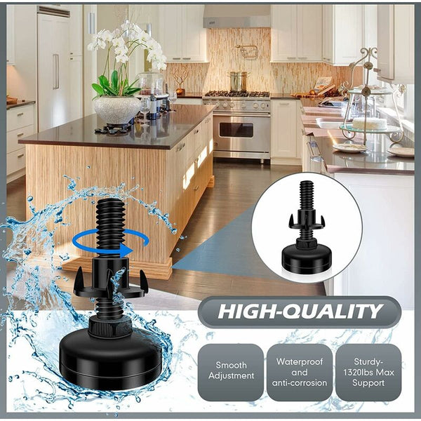8 Pcs Furniture Straightener Feet Adjusting Screws With Push In Nut For Furniture Parts