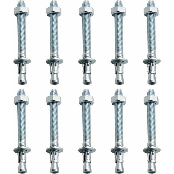 10X M10 Galvanized Heavy Duty Metal Anchor Plugs For Balustrades & Curtain Walls Curtain Poles & Accessories