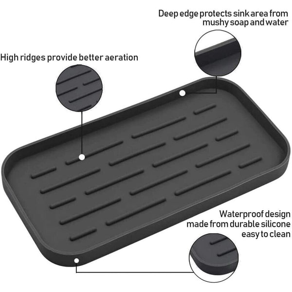 Silicone Draining Mat Sink Organizer For Sponges Brushes Soap Wine Glass Dry Non Slip Sponge/Sink Holder Sink Organisers
