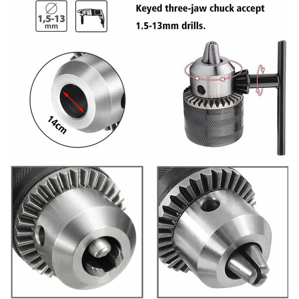 1.5 13Mm Drill Chuck 1/2 20 Unf With Sds Plus Adapter And Wrench Quick Change Key For Drilling Drill Chucks