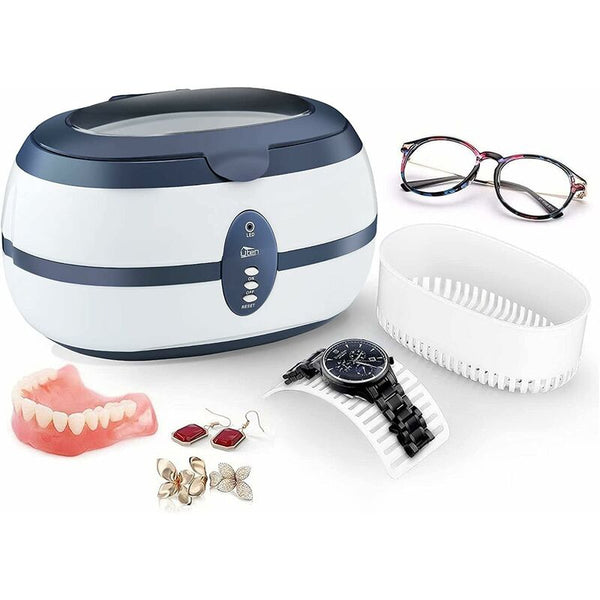 Ultrasonic Cleaner 600Ml Household Cleaning Device With Basket And Automatic Holder For Cleaners & Polish