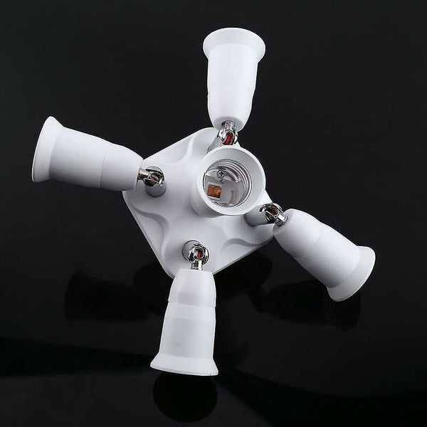 5 In 1 E27 Socket Splitter Adapter Converter Holder For Led Bulbs Lighting Accessories