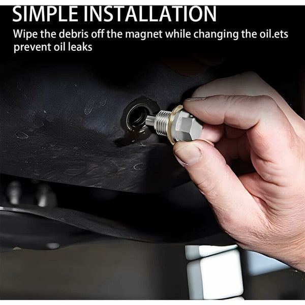 Oil Pan Screw Universal Metal Anodized Magnetic Engine Nut Drain Plug Anti Theft With Ring Fuel Funnels