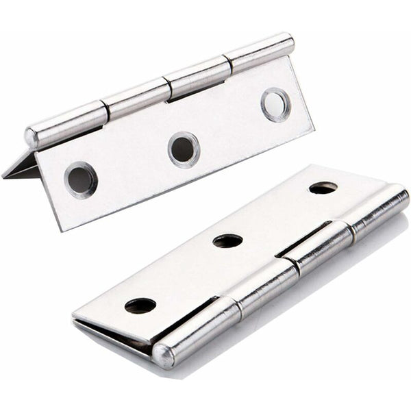 10 Pcs Stainless Steel Home Furniture Hardware Door Hinge Long 75Mm X 50Mm Door Hinges