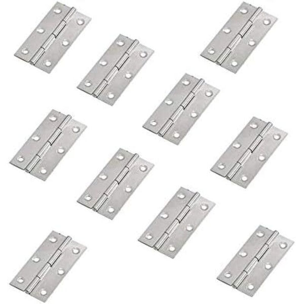 10 Pcs Stainless Steel Home Furniture Hardware Door Hinge Long 75Mm X 50Mm Door Hinges