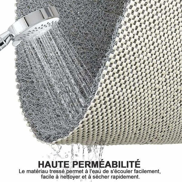 Non Slip Pvc Loofah Shower Mat With Drainage Holes 60Cm Bath Mats Rugs & Toilet Covers