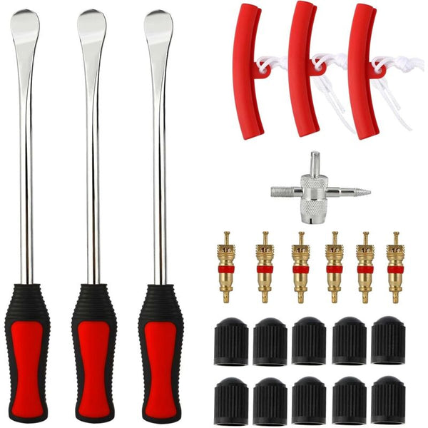 Tire Lever 23 Suits Levers Wheel Rim Protectors Tool Kit 10 Valve Caps And For Motorcycle Bike Tyre Accessories
