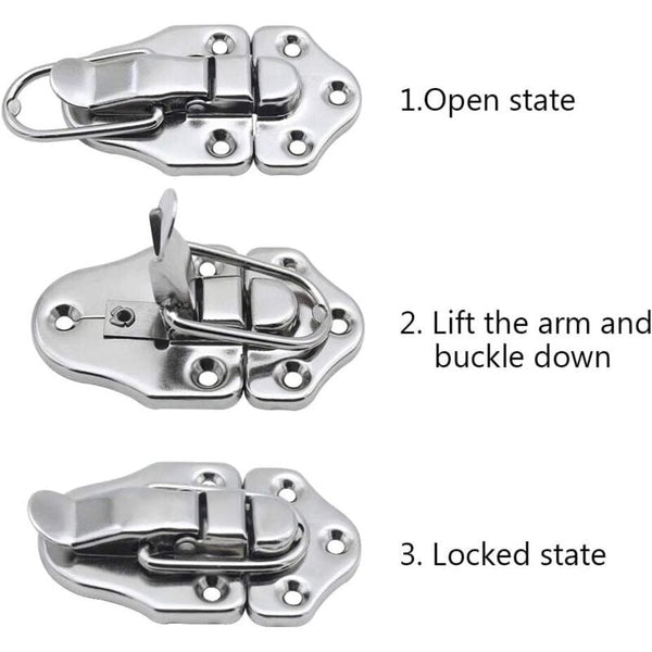 8 Toggle Clasp Latches Lock Lever For Jewelry Box Gift Boxes Toolbox Suitcase And Chest Silver Jewellery Boxes
