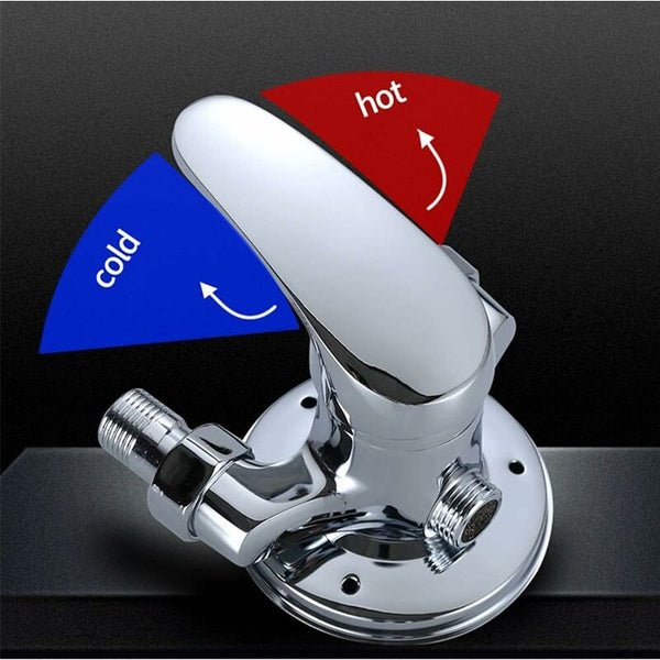 Brass Single Lever Wall Mounted Shower Mixer Tap For Bathroom Cold And Hot Water Chrome Shower Taps & Thermostats
